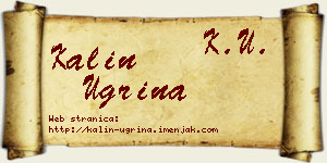 Kalin Ugrina vizit kartica